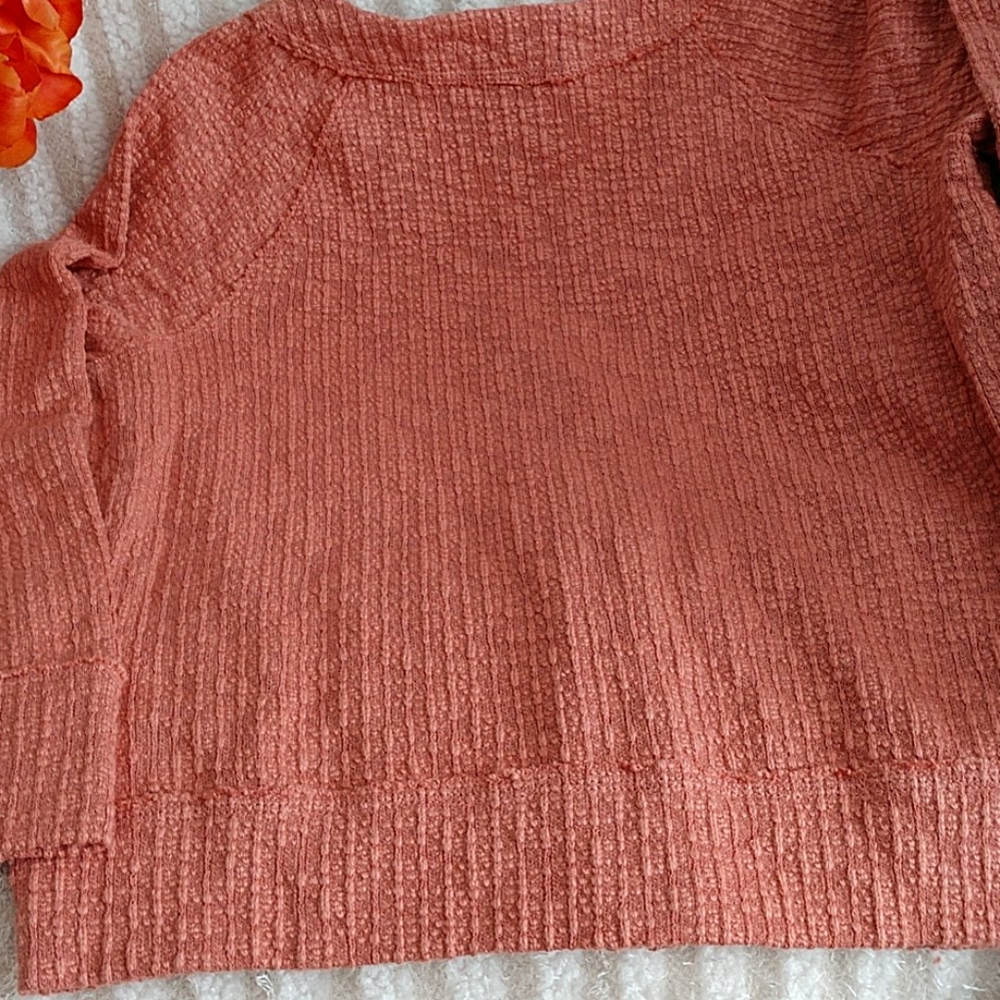 NEW Two by Vince Camuto Cardigan Sweater Slub Knit Pink Coral Textured Ladies S - Picture 11 of 11